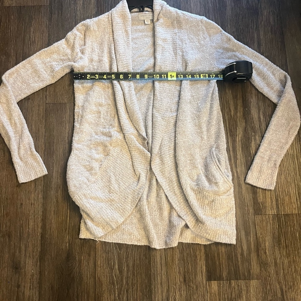 Barefoot Dreams Cozy Chic Lite Circle Cardigan Pewter/Pearl Size XS/S - Picture 6 of 7